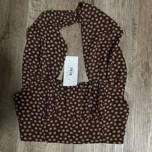 Floral Halter Neck Crop Top